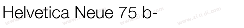 Helvetica Neue 75 b字体转换